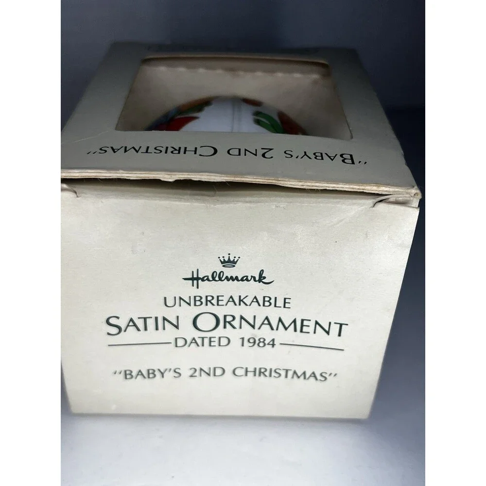 1984 Hallmark Winnie The Pooh Baby's Second Christmas Ornament In Box